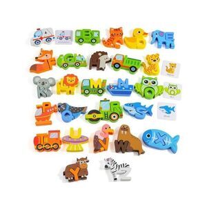 Animal Alphabet Wooden Puzzle, NEW